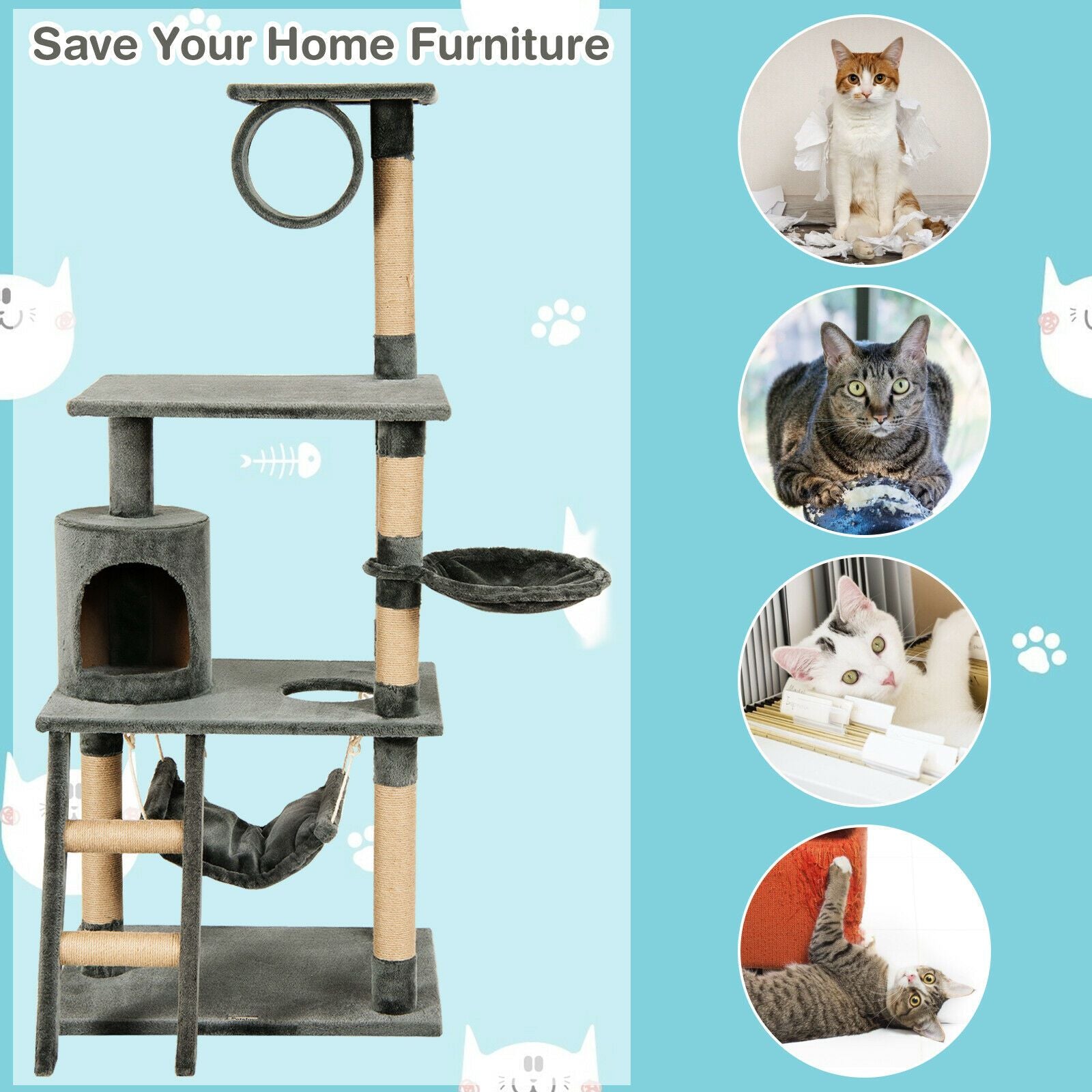 Multi-Level Cat Scratch Post Tree