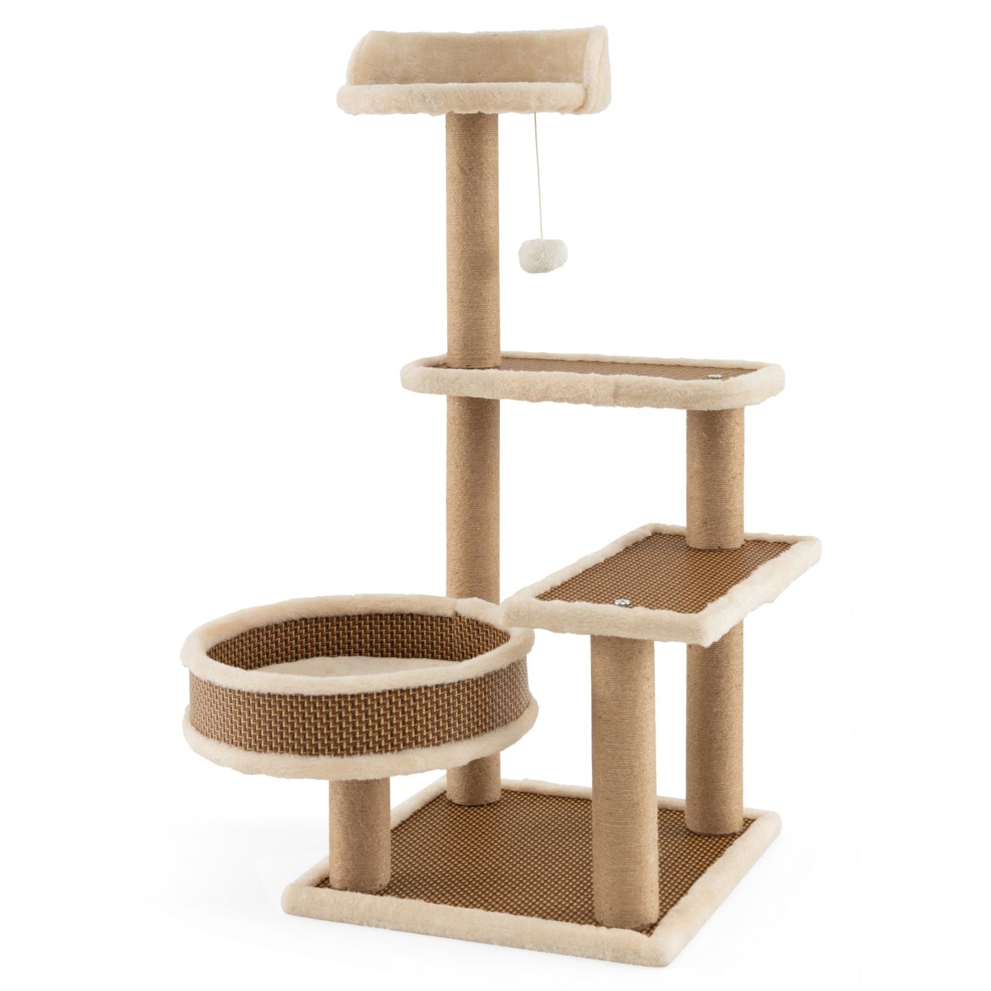 90 Cm Multi-Level Cat Tree Tower Cat Tree with Scratching Posts